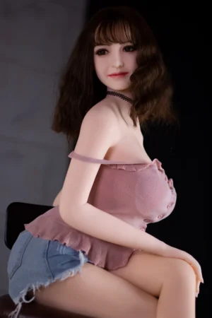 [USA Stock] 158cm / 5.18 ft Japanese Sweet Girl Doll - Mei Brown Curly Hair Smile