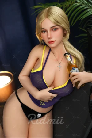 [US STOCK] 164cm / 5.38 ft Silicone Head Blonde Beauty - lifelike sex doll Nyx