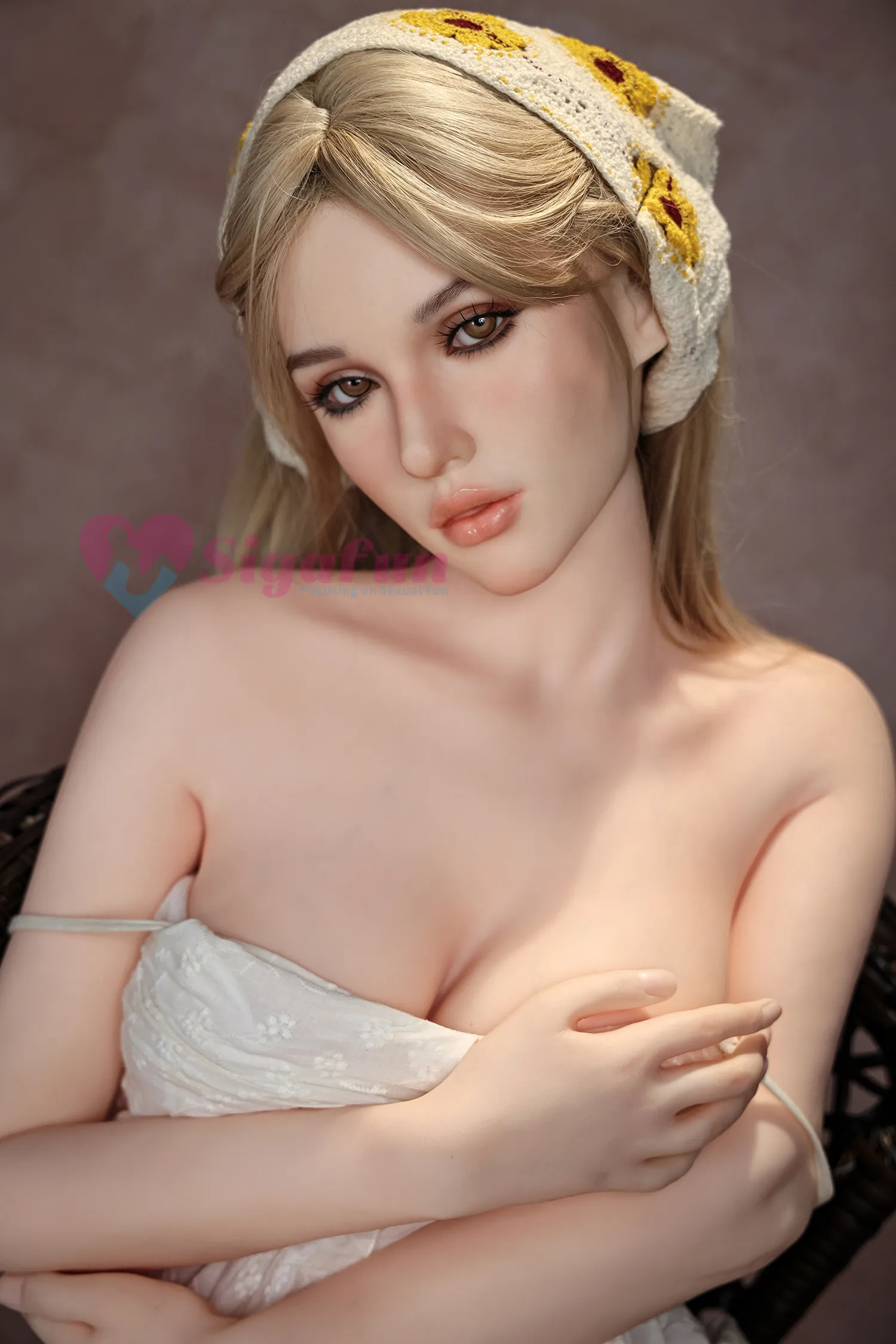 Cecily Lovely Sex Doll, 163 cm, Silicone Head + STPE Body, Natural finish, Amber eyes, product image 4